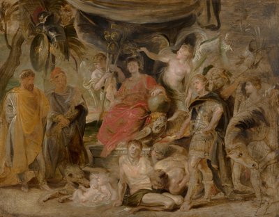 Der Triumph von Rom: Der junge Kaiser Konstantin ehrt Rom, um 1622-23 von Peter Paul Rubens